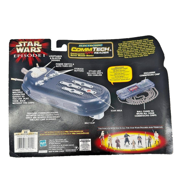 Vintage Hasbro Star Wars Episode I CommTech Reader Obi-Wan Knight 90s New - Picture 2 of 2